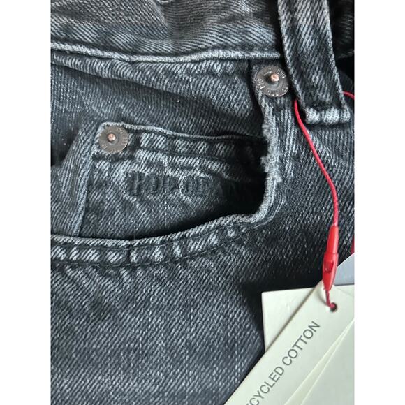 BDG Urban Outfitters Black Logan Buckle Baggy Barrel Jean Y2K NWT - Picture 3 of 14